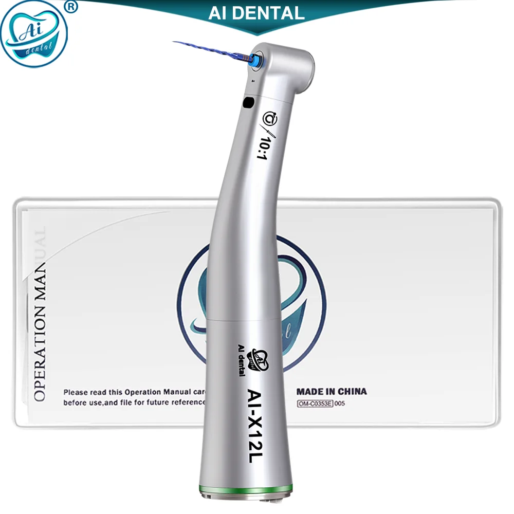 AI Dental Handpiece 10:1 Reduction Endodontic Rotary Files Contra Angle Electric Motor Optic Hand Piece Single Water AI-X12L