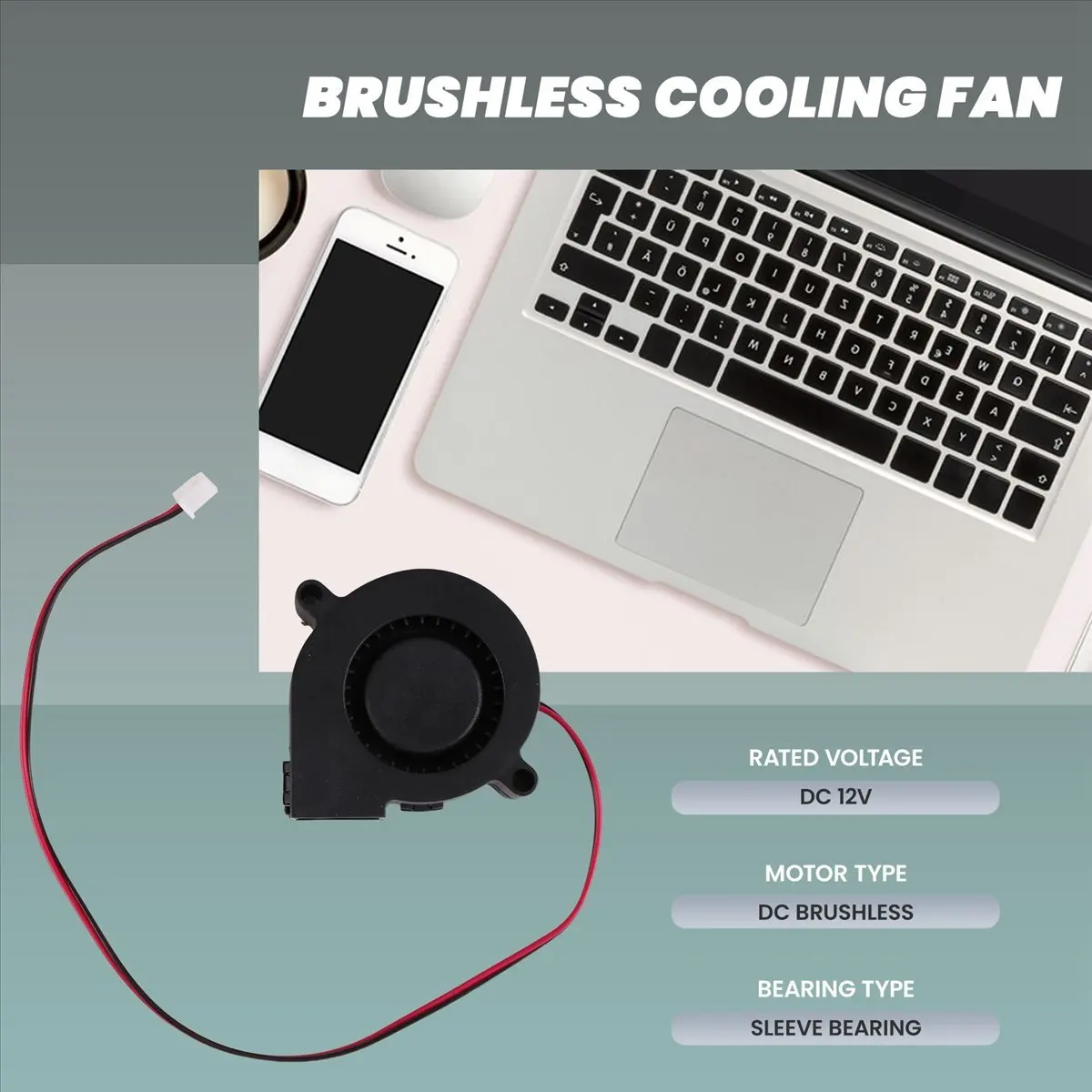 SCLS 50mmx15mm 3500RPM Brushless DC Cooling Blower Fan 12V 0.16A