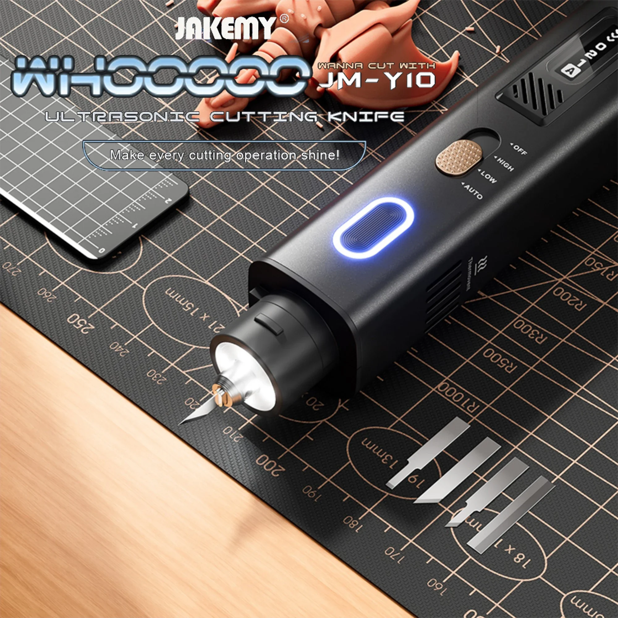 JAKEMY سكين القطع بالموجات فوق الصوتية لسكين القطع بالموجات فوق الصوتية لتقوم بها بنفسك طباعة ثلاثية الأبعاد قطع سرعة دوران عالية نحت تلميع