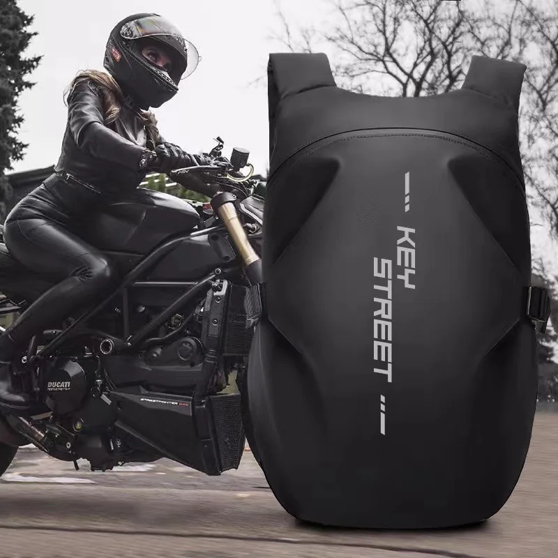 Sac à dos de casque pour moto, cyclisme, sac de rangement de casque étanche de grande capacité avec bande réfléchissante, sac à dos de randonnée