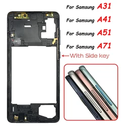 Mittlerer rahmen für samsung a21s a31 a41 a51 a71 mit volumen knopf vorne gehäuse mittlere lünette chassis schale