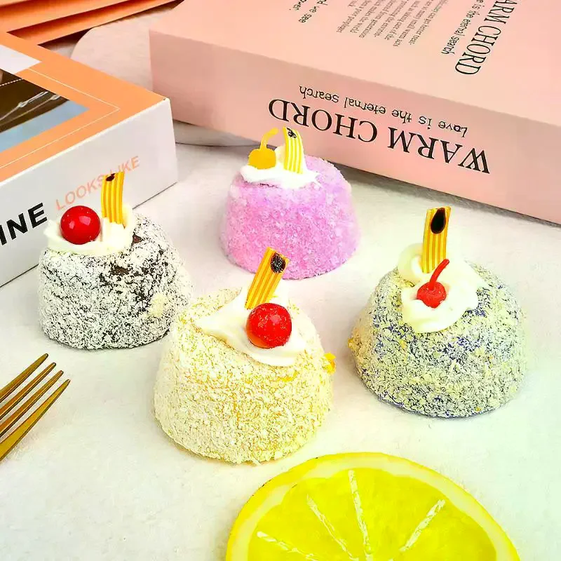 Cute Lovely Simulation Dessert Cake Squeeze Toy Soft Elastic Cake Toys Elastic Slow Rebound Squeeze Stress Relief Toys