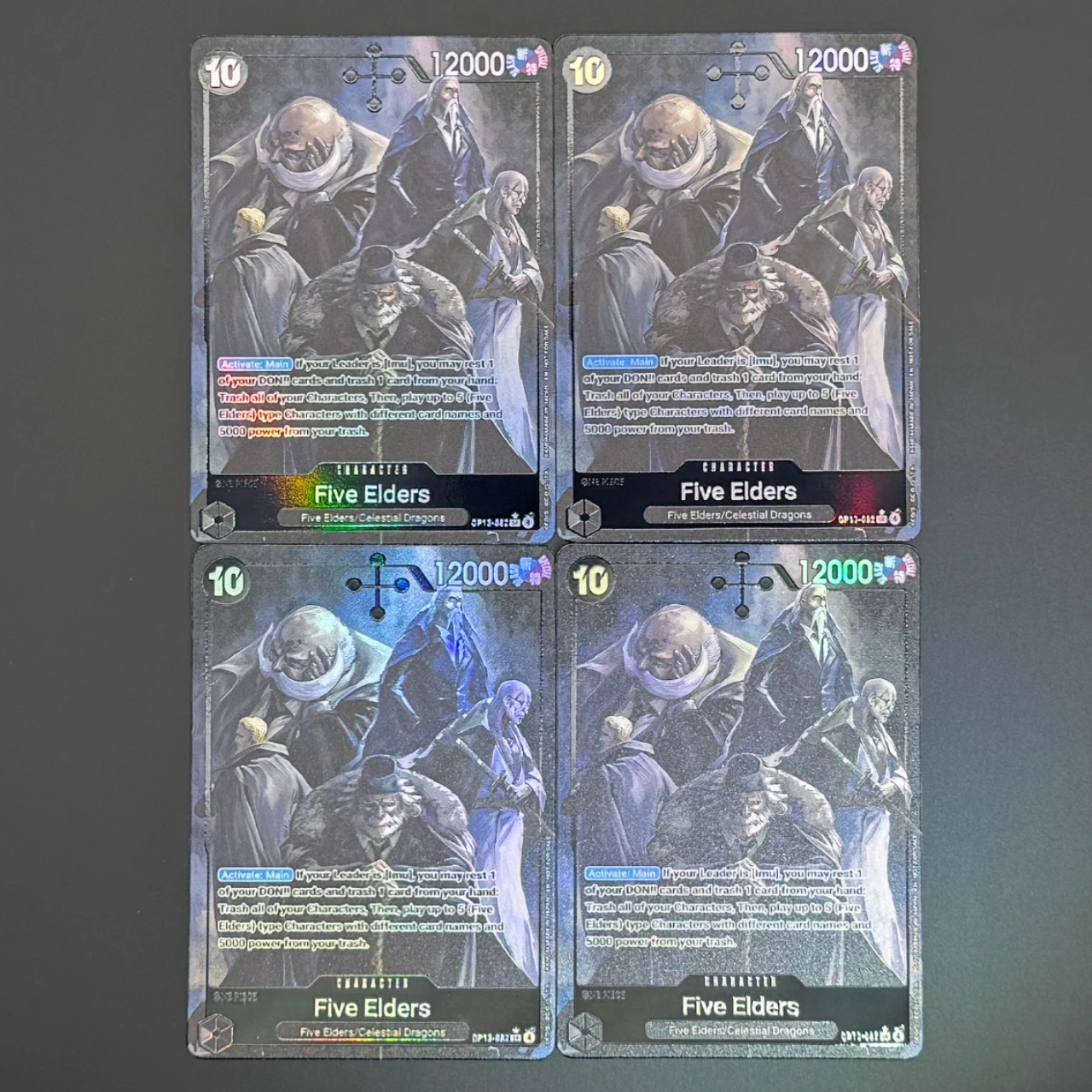 One Piece TCG OPCG English Five Elders card OP13-082 Imu Deck Card Textured Foil Card Anime Collectible Cards