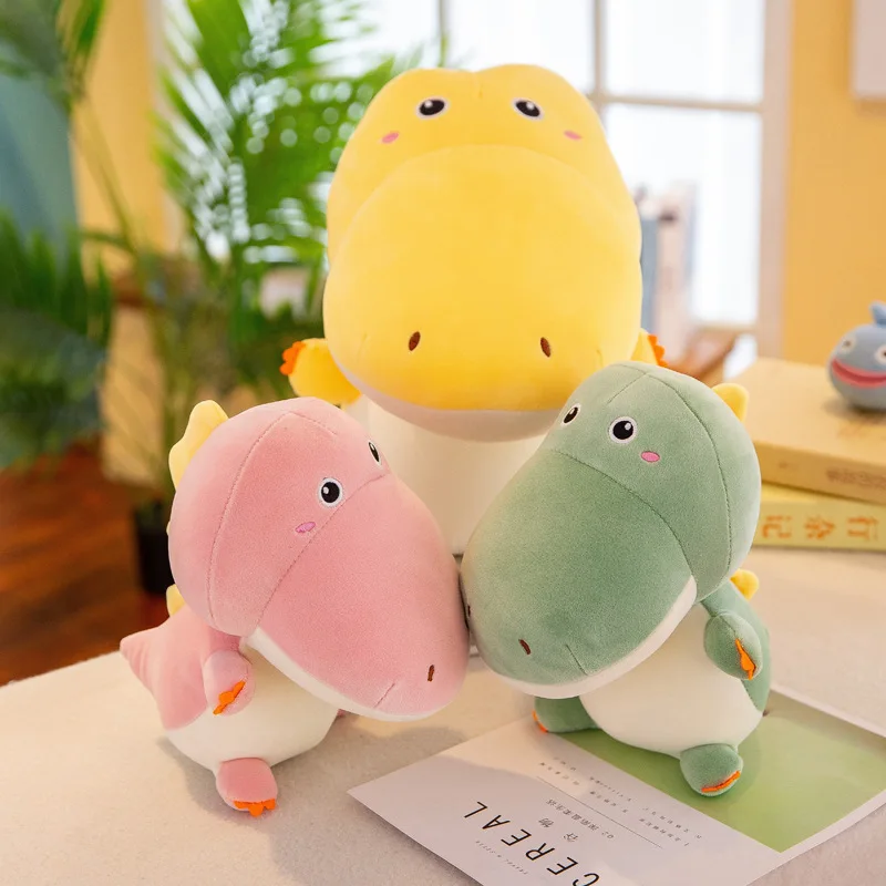 Q Version Dinosaur Doll Cute Girl Heart Plush Toy Software Sleeping Pillow Doll Children's Toys Couple Pillow Birthday Gift