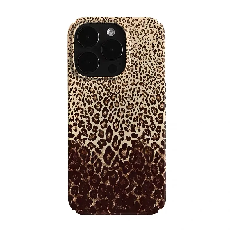 Brown Simulated Tiger Skin Texture Phone Case for IPHONE 17 Air 16E 15 PROMAX 14Plus 13 12 MINI 11 16Plus XR Acrylic Phone Cover