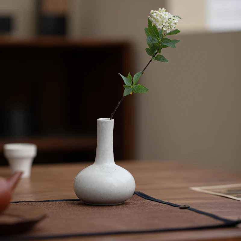 

China Jingdezhen Luxury Ceramics Pottery Handwork Vases Ru Kiln Ornament Room Decoration Home Decoration Flower Vase Crafts