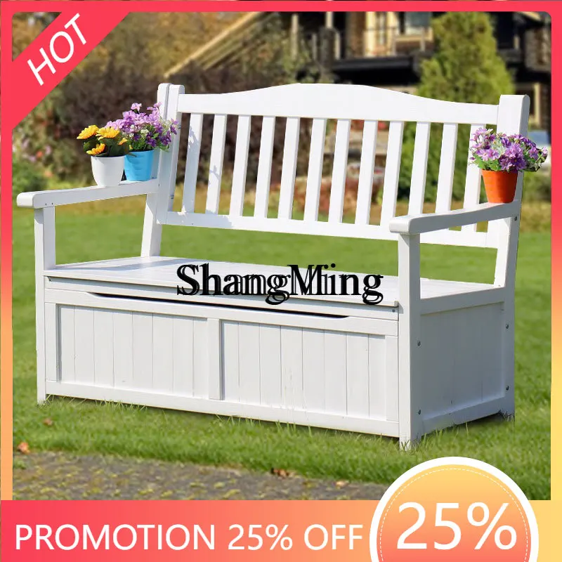 

Новая уличная скамья-стул для хранения с откидной спинкой, простая скамья для двора и парка, из термообработанной древесины, для отдыха