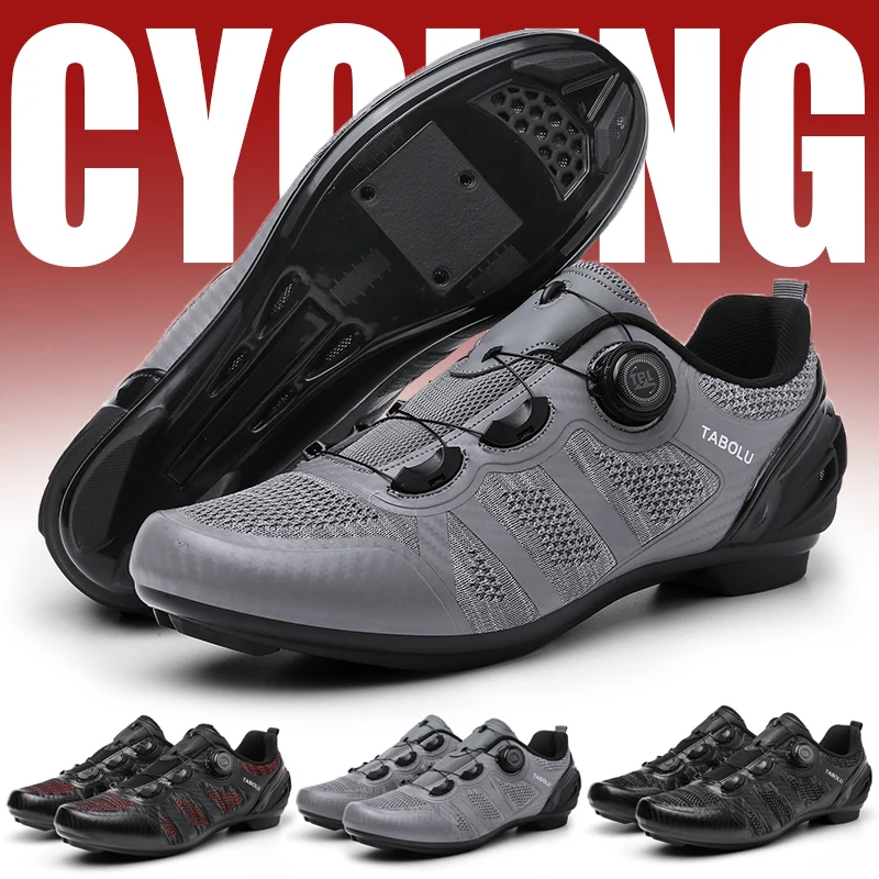 

2025 Top selling Men's Shoes Road Bottom Professional Cycling Lace Lock Outdoor Racing Shoes Speed Bike Shoes