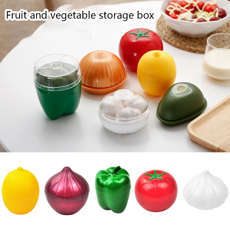 Kitchen Crisper Vegetable Container Onion Garlic Tomato Lemon Green Pepper Refrigerator for Fresh Storage Box Drop Shipping
