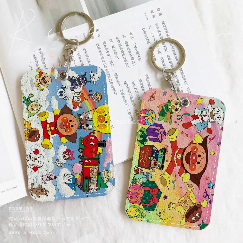 C-الأطفال A-Anpanman الكرتون بطاقة المفاتيح أنيمي موضة قلادة حقيبة معرف بطاقة الباب حافظة حافلة بطاقة لطيف الكبار هدية عيد ميلاد #6