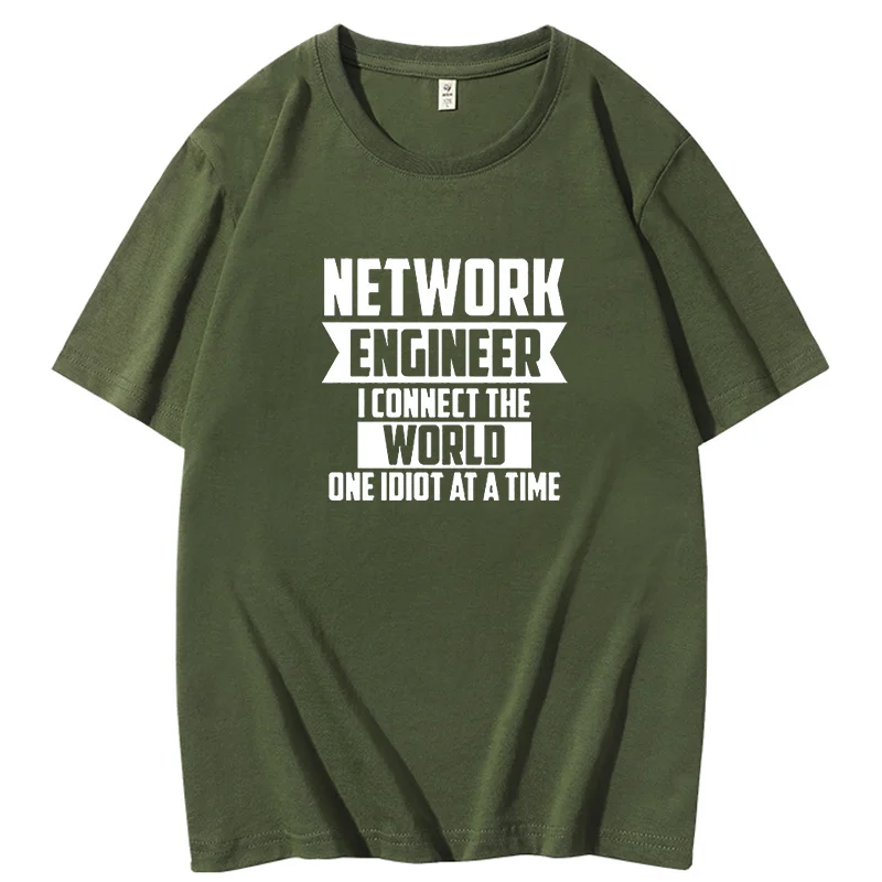 Network Engineer Connect The World Novelty graphic t shirts Oversized Funny T Shirt Harajuku Vintage Summer Men\'s clothing