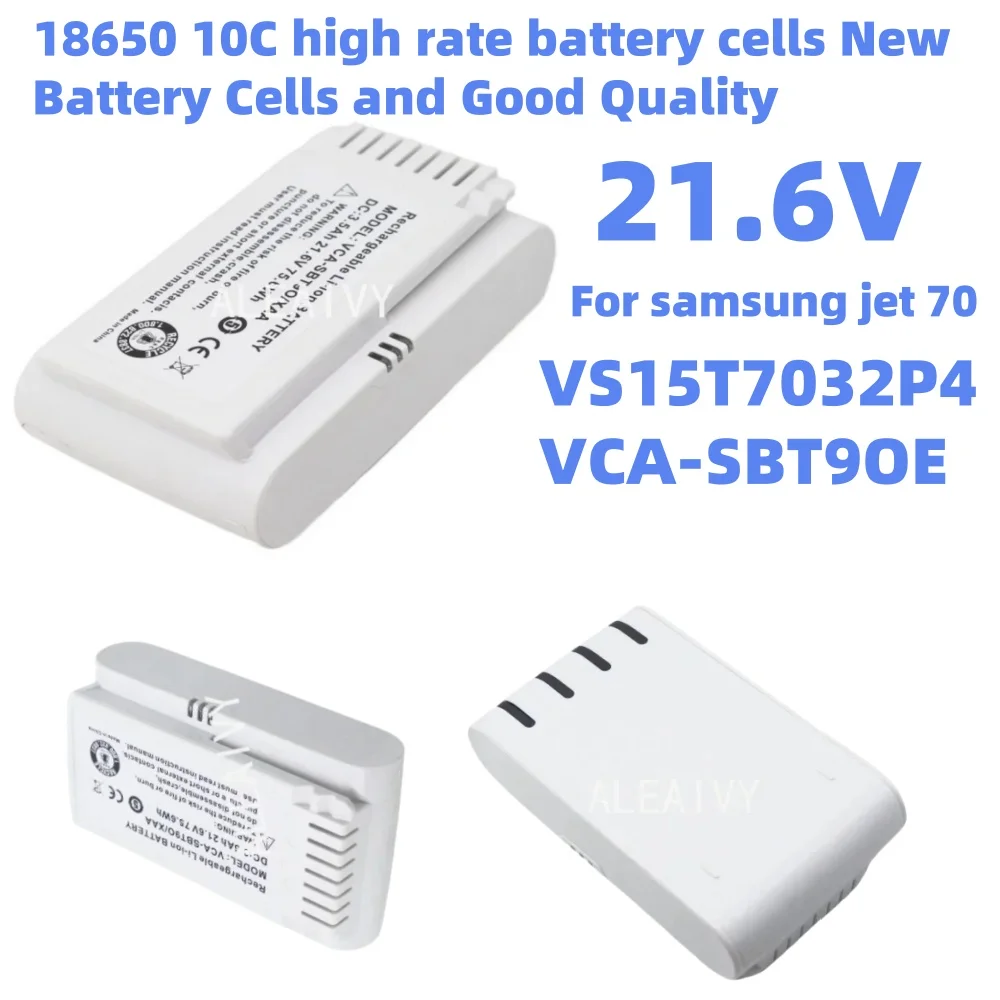 

Аккумулятор для Samsung Jet 70 VS15T7032P4 — новый, 21,6 В, 3500 мАч, совместимый с пылесосом VCA-SBT90E