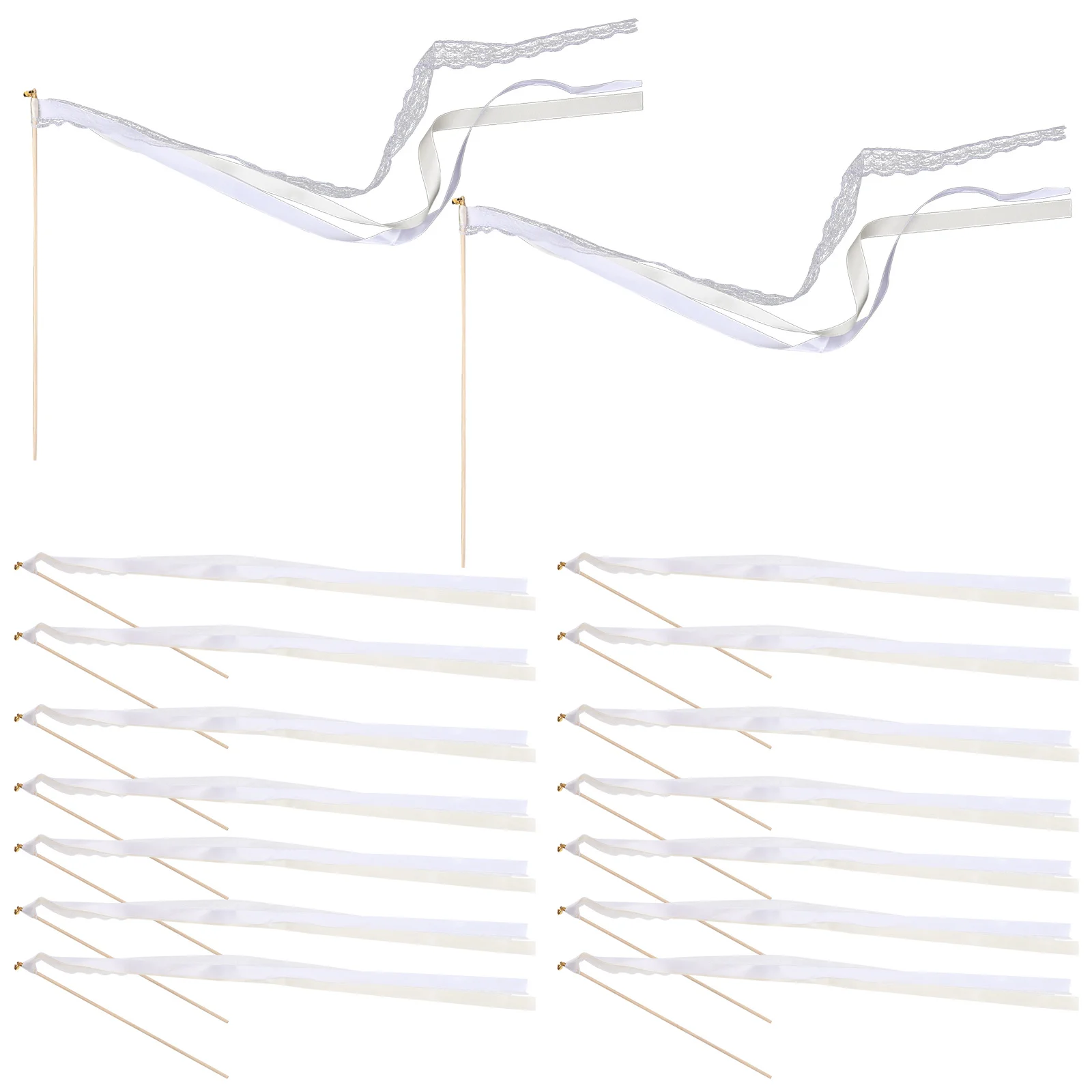 

25Pcs Wedding Fairy Ribbon Streamer Sticks Bell Design Streamers Party Supplies Wedding Decorations Birthday Dance