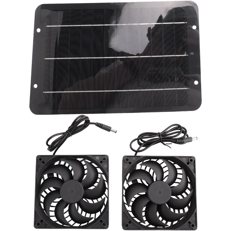 Solar Panel Powered Fan Exhaust Fan 12V Solar Exhausts Fan 6 Inch Ventilator For Dog Chicken House RV Greenhouse Fan