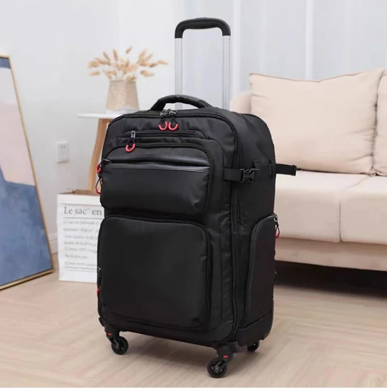 Suitcase Trolley Laptop Bag Men Spinner Wheeled Backpack 18/20/22 inch Cabin Travel Bags Waterproof Rolling Luggage Backpacks