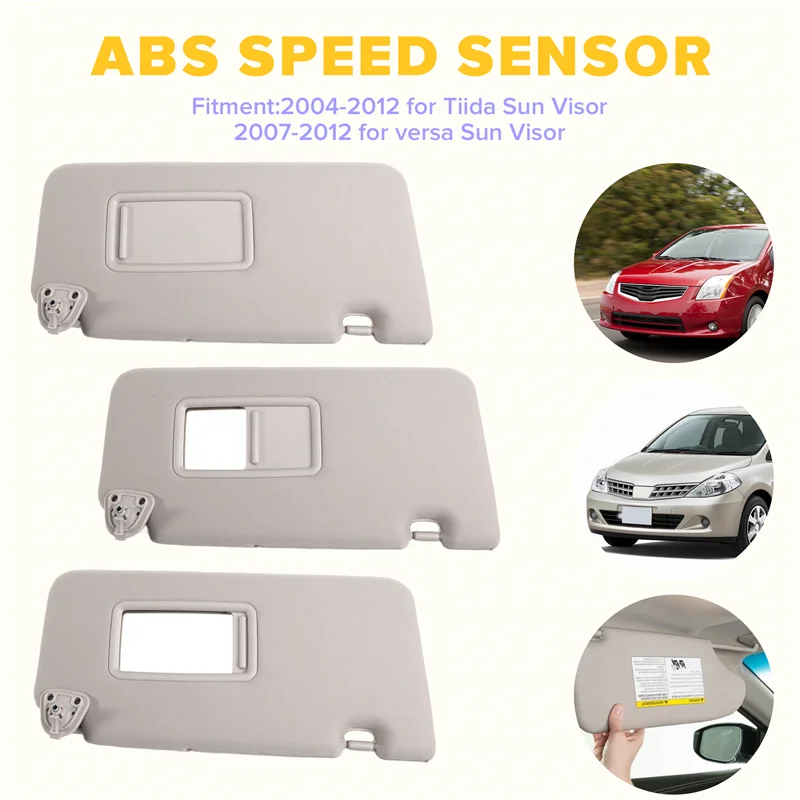 

ABTC-Car Sun Visor With Mirror Left Driver Side For Nissan Tiida 2004-2012 Versa 2007-2012 96401-EL31A 96401-EL31A