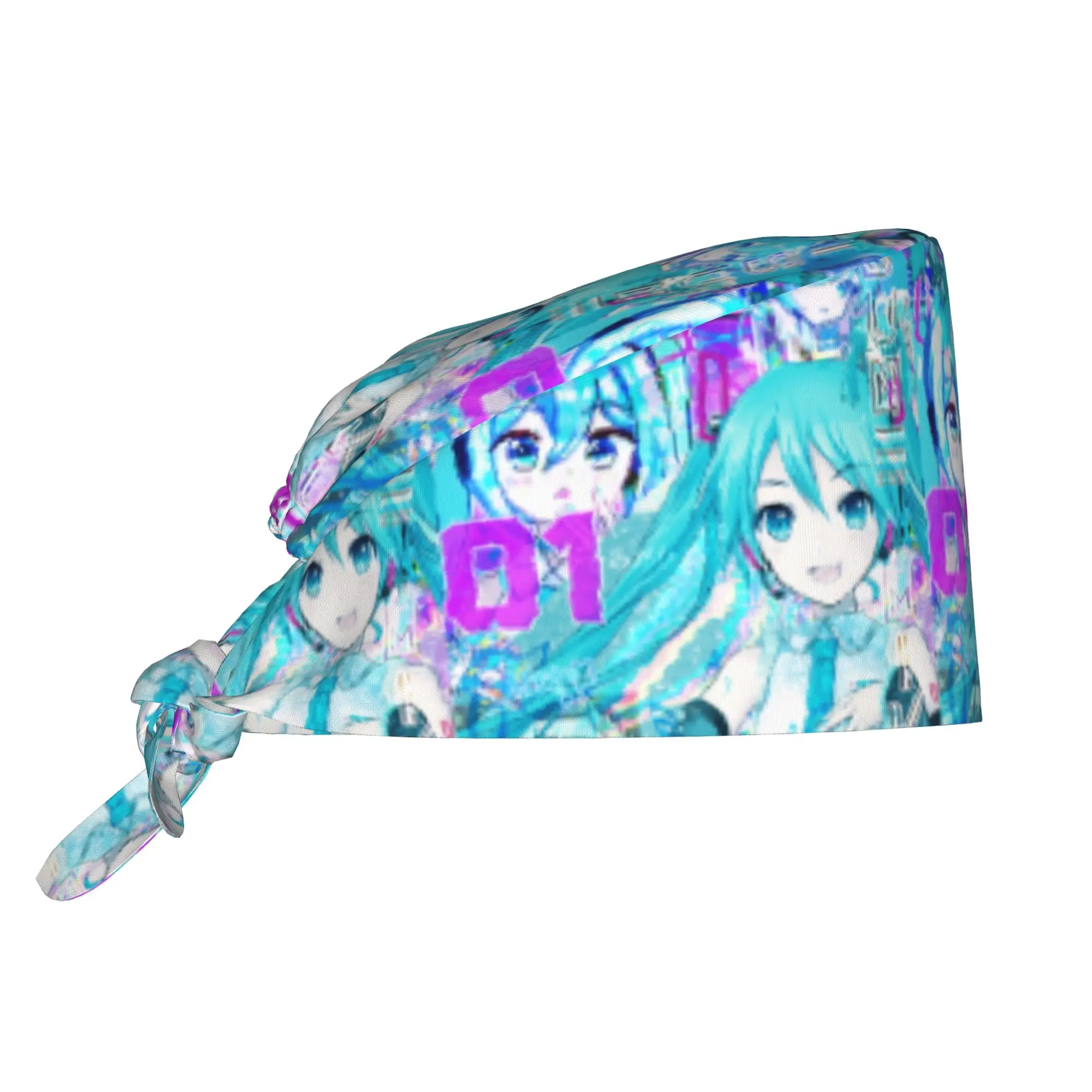 toucas-personalizadas-populares-h-hatsuned-m-mikus-para-profissionais-de-saude-unissex-com-desenhos-animados-para-chefs-e-uniformes-medicos