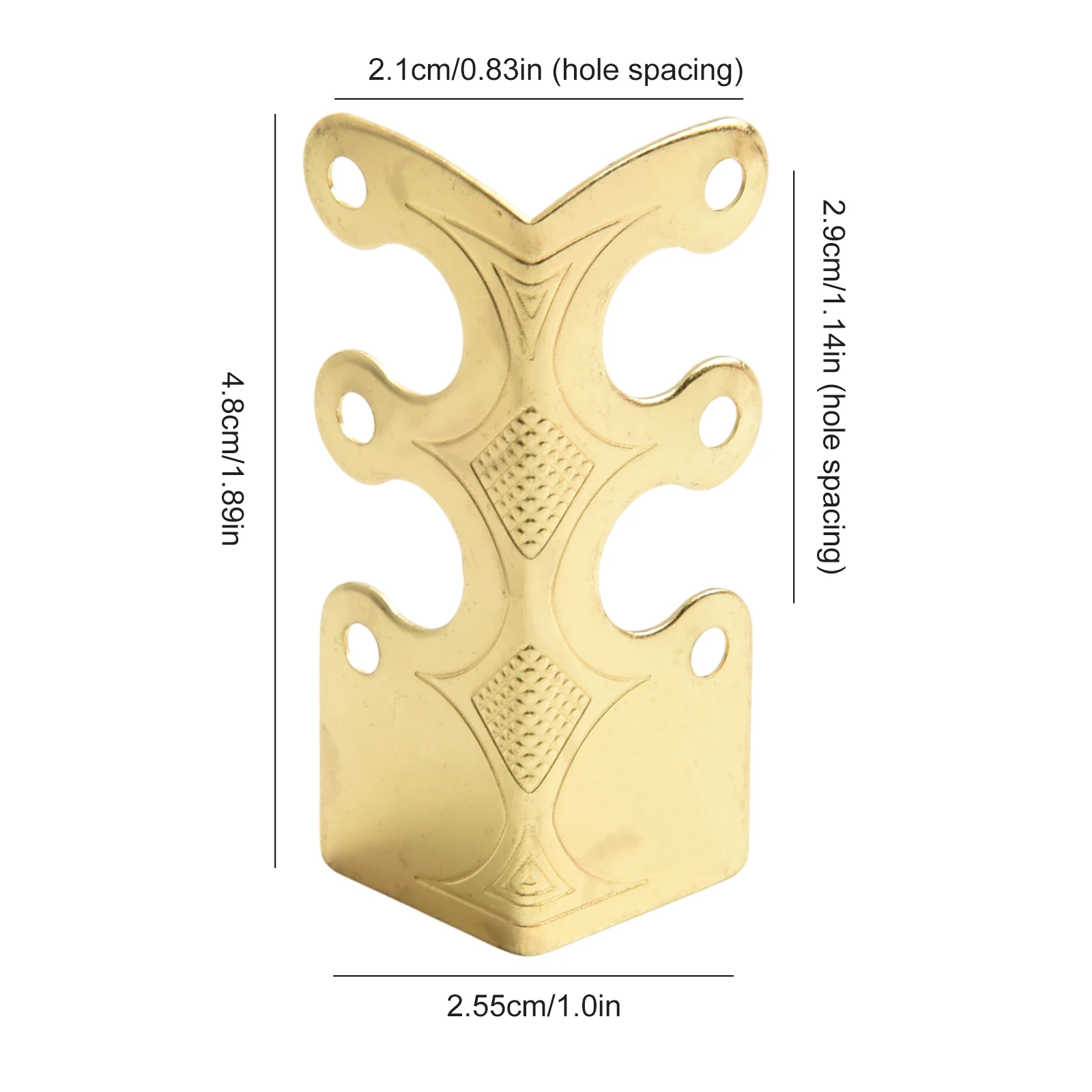 6PCS Vintage Metal Corner Protector Iron Skirting Board Corner Protector Furniture Wooden Box Decorative Corner Guard Board - view 6