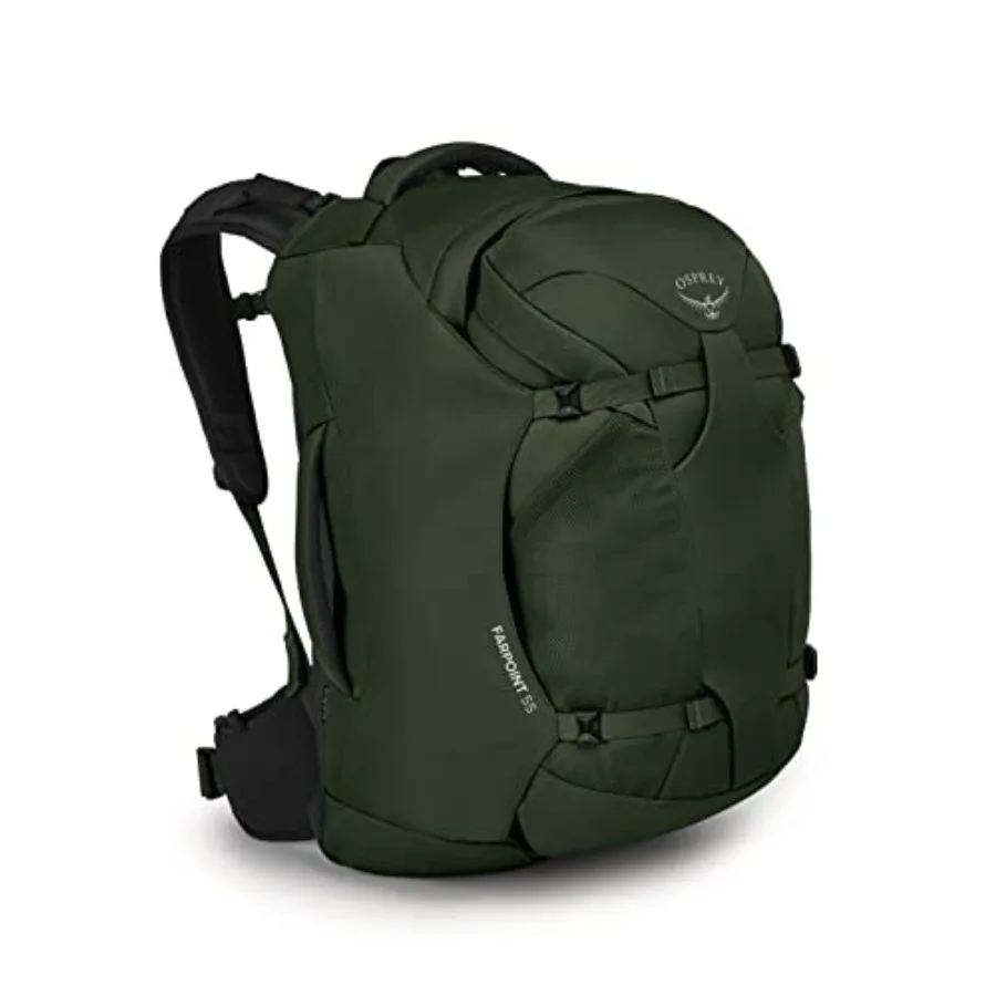 

55L Men's Travel Backpack Gopher Green for Business and Outdoor Use Durable Polyester Material Lightweight and Spacious Design