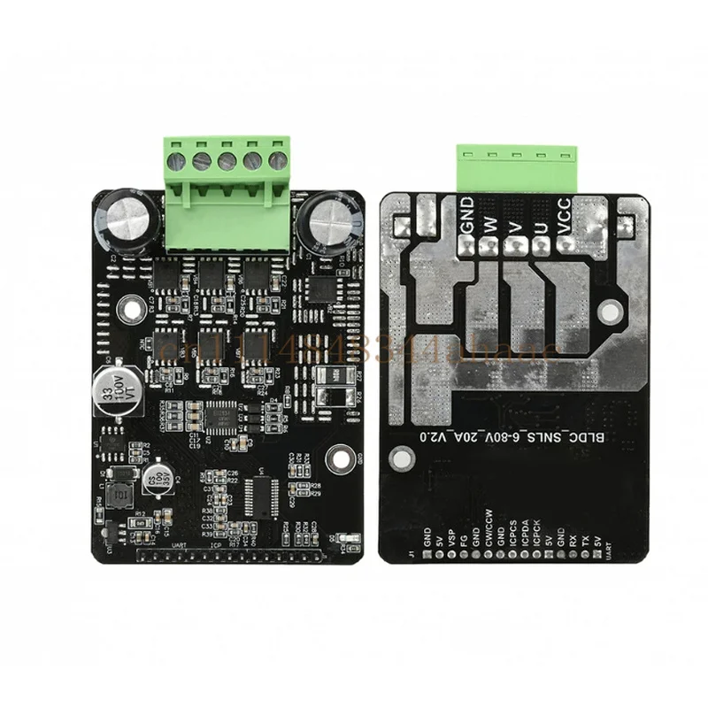 BLDC DC 6-80V Three-phase DC Brushless Hall Motor Controller 1600W 50A PWM Controller Motor Driver BBoard Motor Regulator