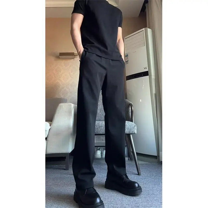 

Модные прямые брюки в японском стиле, повседневные, дышащие, из полиэфирного волокна, весна-осень