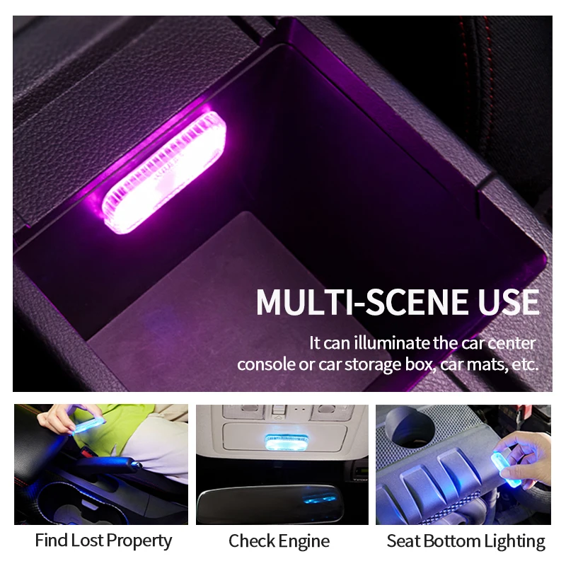 BLALION LED Interior Light Lamp Magnetic Wireless Touch Light Auto Roof Ceiling Reading Lamp for Trunk Storage Box USB Charging