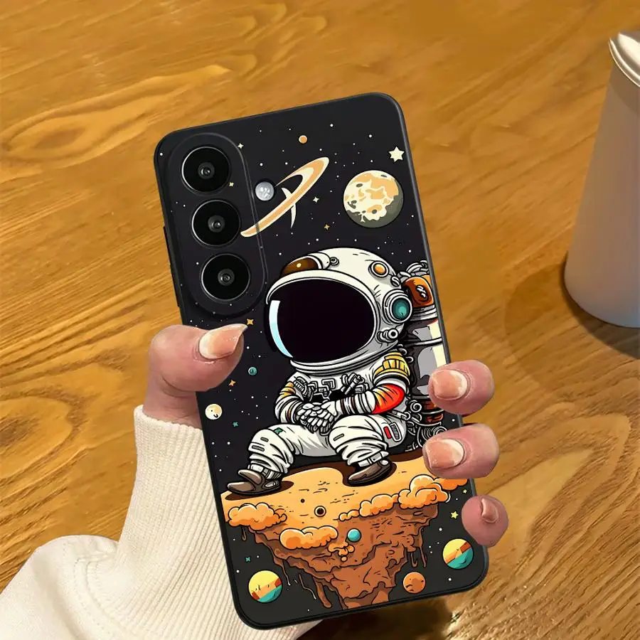 Case for Samsung Galaxy S26 Ultra S20 S24 S10 S9 S24+ Note 20 8 9 10 S25+ S23 S21 FE S26+ S25 Plus Phone Cover Cartoon Space