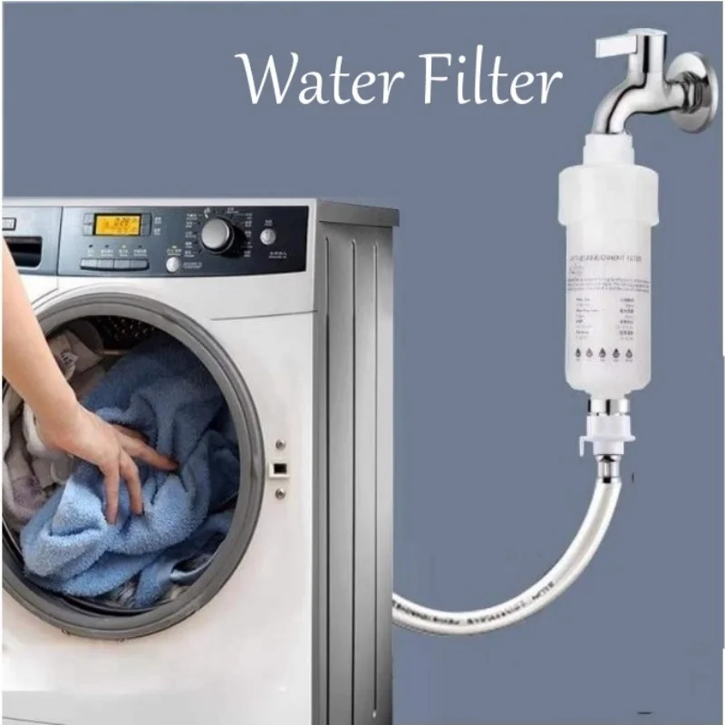 5'' PRE FILTER Water Filter Cartridge Washing Machine Filter with Adapter Bathroom Water Heater Toilet Household Purifier