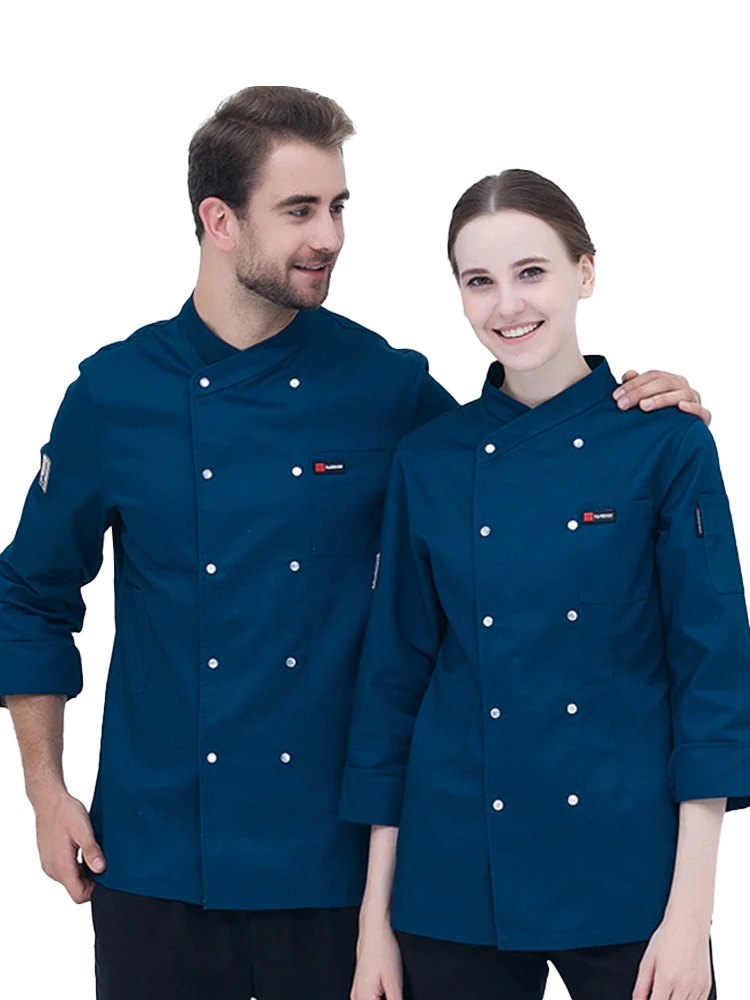 Restaurant Cooking Clothing Hotel Chef Uniform Kitchen Jacket Food Service Cook Coat Bakery Catering Long Sleeve Work Shirt