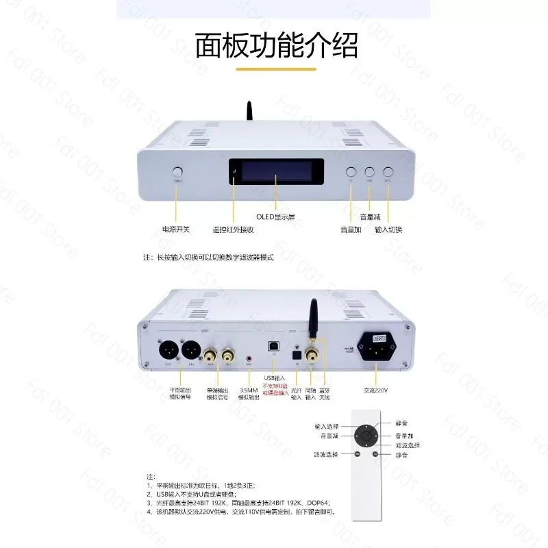 Dual Core ES9038 ES9039 Balanced DAC Decoder for HiFi Audio