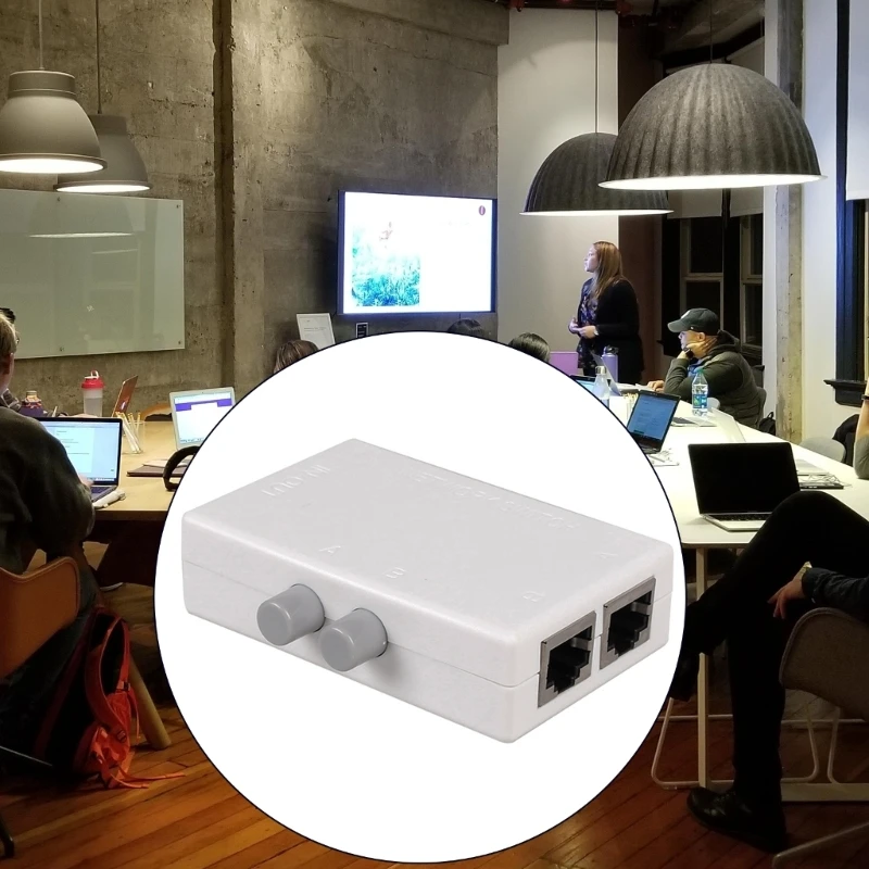 rete Ethernet Adattatore splitter rete RJ45 Extender 2 in 1 uscita