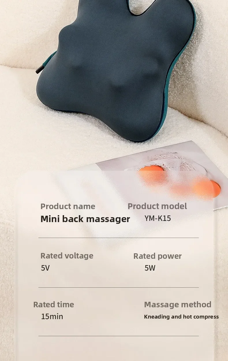 Back Massager Massage Pillow Massage Cushion Multifunctional Car Home Dual-purpose Waist Massager Rabbit Massage Pillow