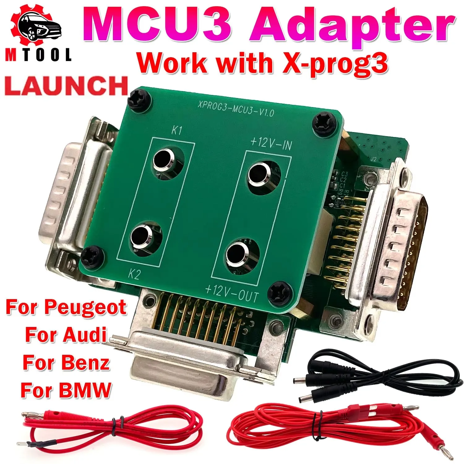 

Launch GIII X431 MCU3 Adapter for X-PROG3 Key Programming for Mercedes/Benz All Keys Lost Kit Anti-theft Adapter ECU TCU Reading