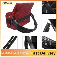 M MBAT Un par de correas de hombro ajustables de acordeón de cuero sintético para acordeones de bajos 16-120