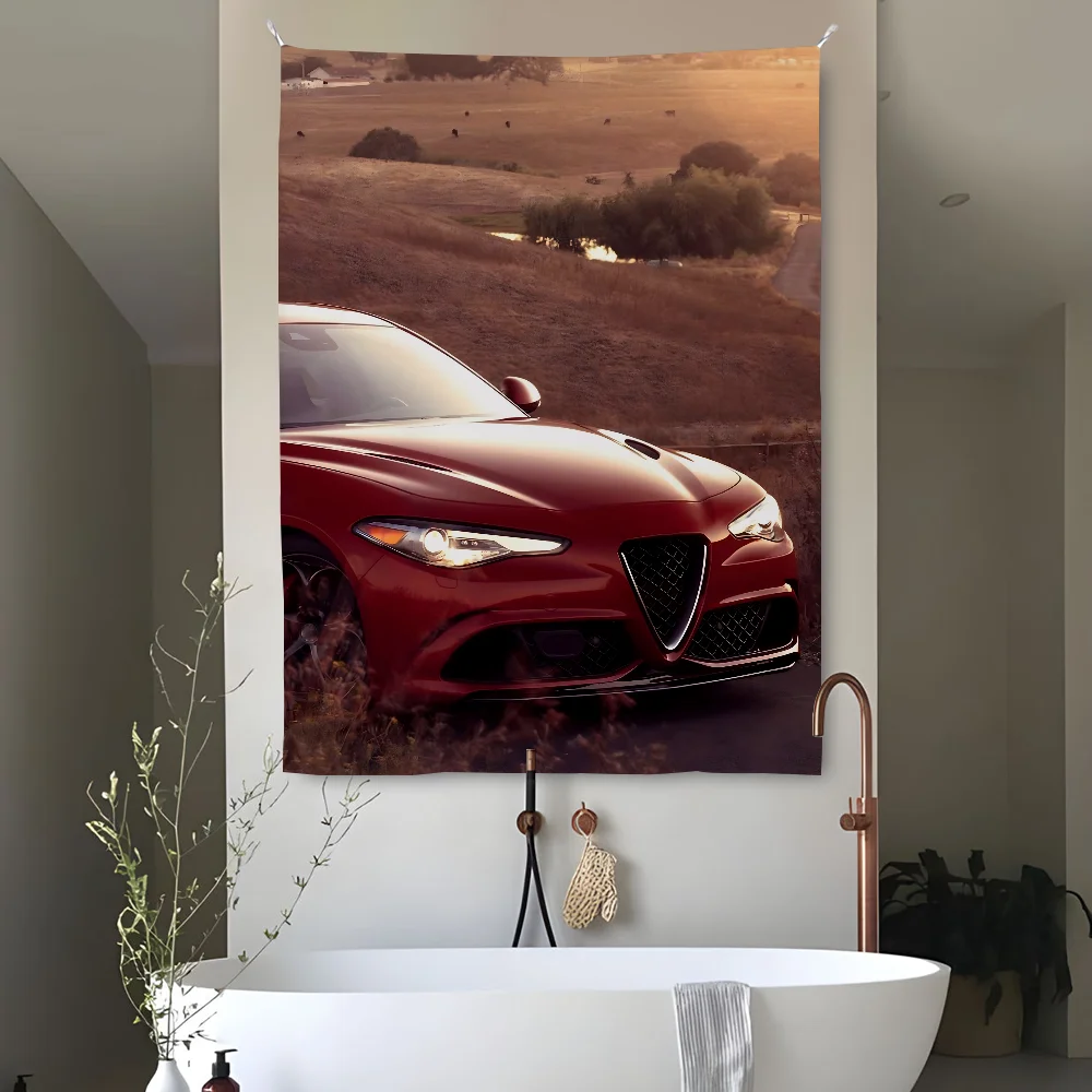 A-Alfa R-Romeo Cool Supercar Tapestry Perfect For Home&Living Bedroom Decor Wall Art Backdrop Banner