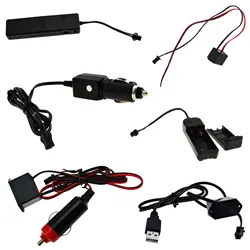 DC 12V 5V 3V Driver batteria Inverter USB Car Ciggrette Controller EL Wire Splitter connettori per luce al Neon flessibile EL Wire