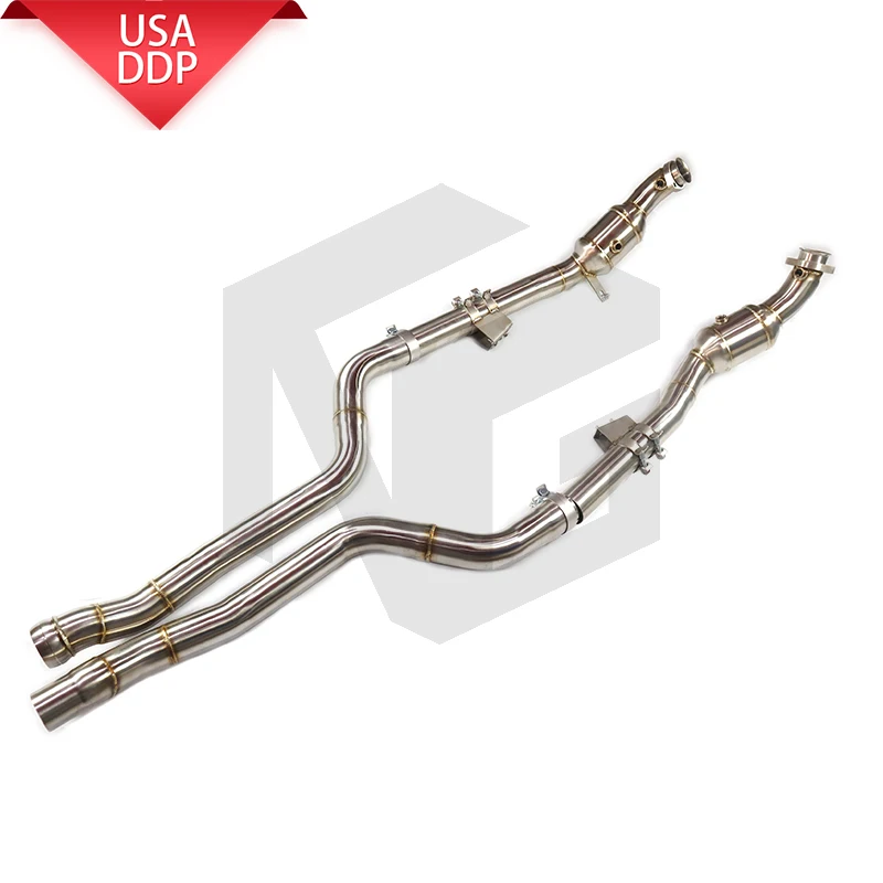 

ING SS304 downpipe for Mercedes-Benz CLS63 W218 5.5T without heat shield car accessories exhaust system