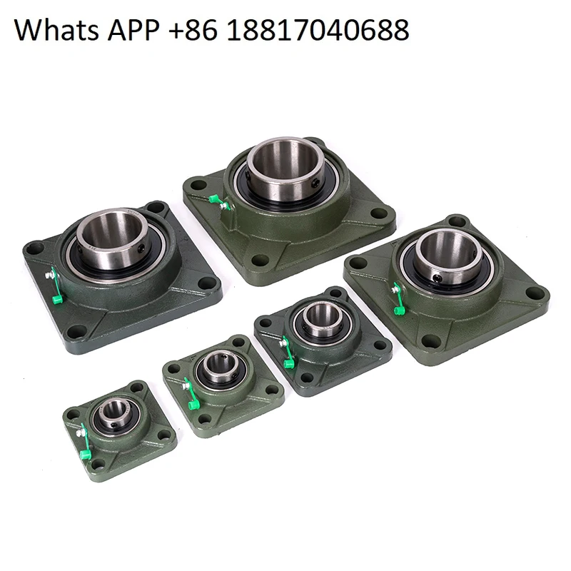 2PCS outer spherical bearing, square housing UCF 206 207 F210