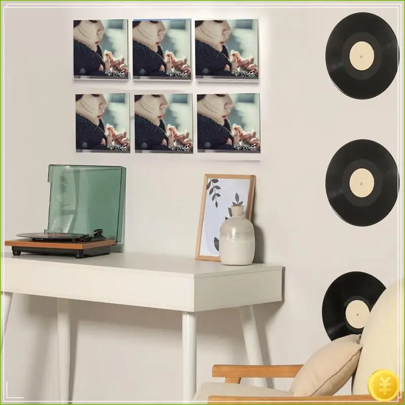 Record Shelf Wall Mount, 12 Inch Clear Acrylic Album Record Holder Display, Floating Shelves For Wall, Magazine Shelf