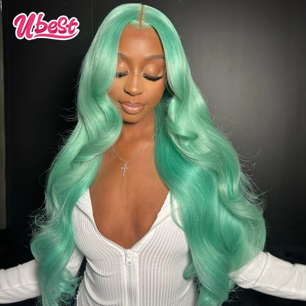 

Ubest 13x6 Green Lake Body Wave Lace Front Human Hair Wigs 180% Brazilian Body Wave 13x4 Transparen Lace Frontal Wig For Women