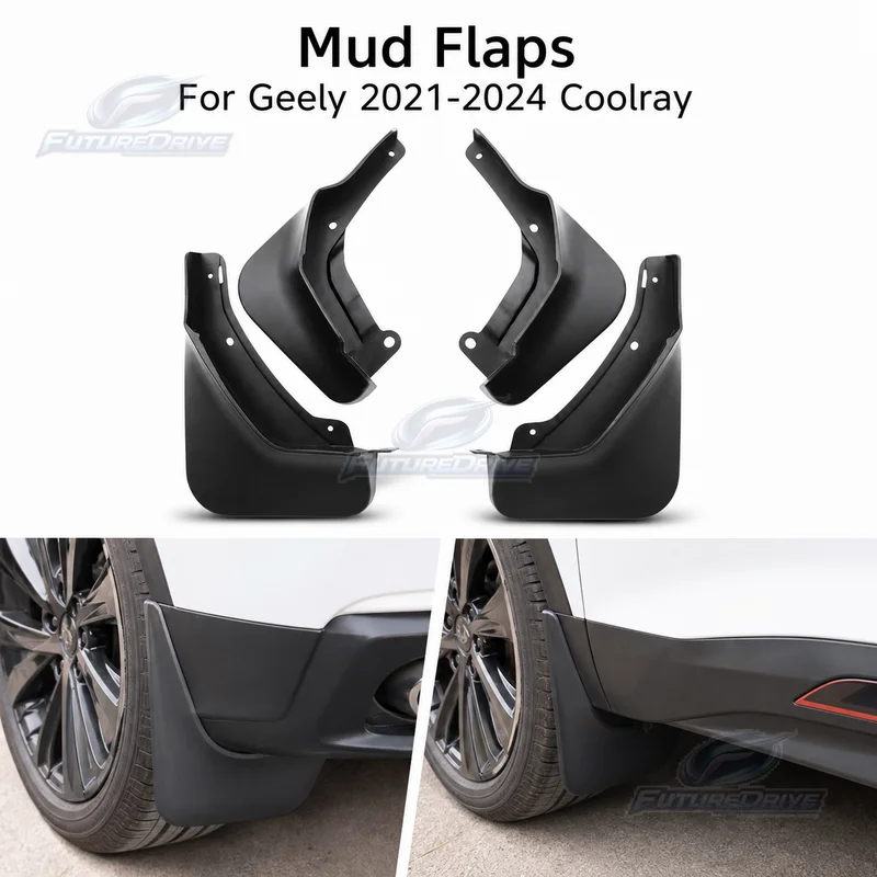 For Geely 2021-2024 Coolray Mud Flaps Car Accessories, Durable Splash Guards, Front and Rear, High-Quality Auto Parts