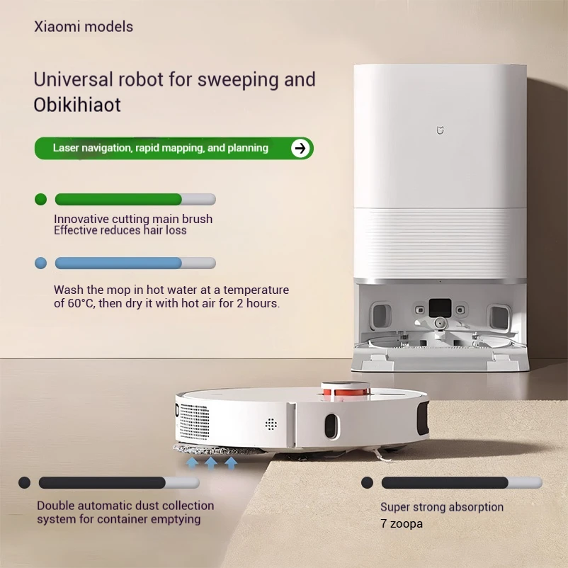 Xiaomi M30S Robot Vacuum and Mop, Auto Dust Emptying & Self Wash Refill, LiDAR Navigation, For Pet Hair,MIJIA Vacuum Cleaner