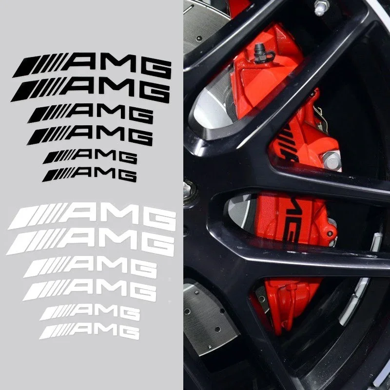 Car caliper stickers For Mercedes Benz AMG W212 W204 W213 W205 W211 A180 A200 B180 C180 E200 CLA180 GLB200 GLC300 CLS GLA  Class