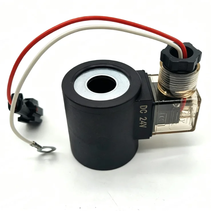 16-Pin Hydraulic Solenoid Coil 12V 24V Quick Connect Valve For Excavator Attachment Heavy/Duty Construction Equipment Part