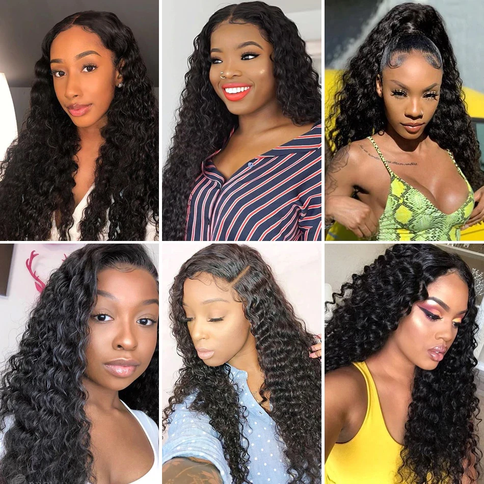 13x4 Water Wave Brazilian Lace Frontal Closure Pre Plucked Lace Frontal 4x4 Lace Closure 100% Human Hair Remy Hair Natural Color