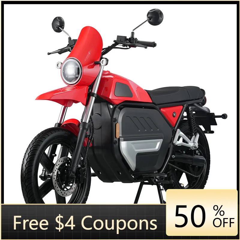 

Rs High Power 4000 Watt Electric Motorcycle for Adults 80km/h Off-Road Electric Motor Dual Battery 120km Range Electric Motorcyc