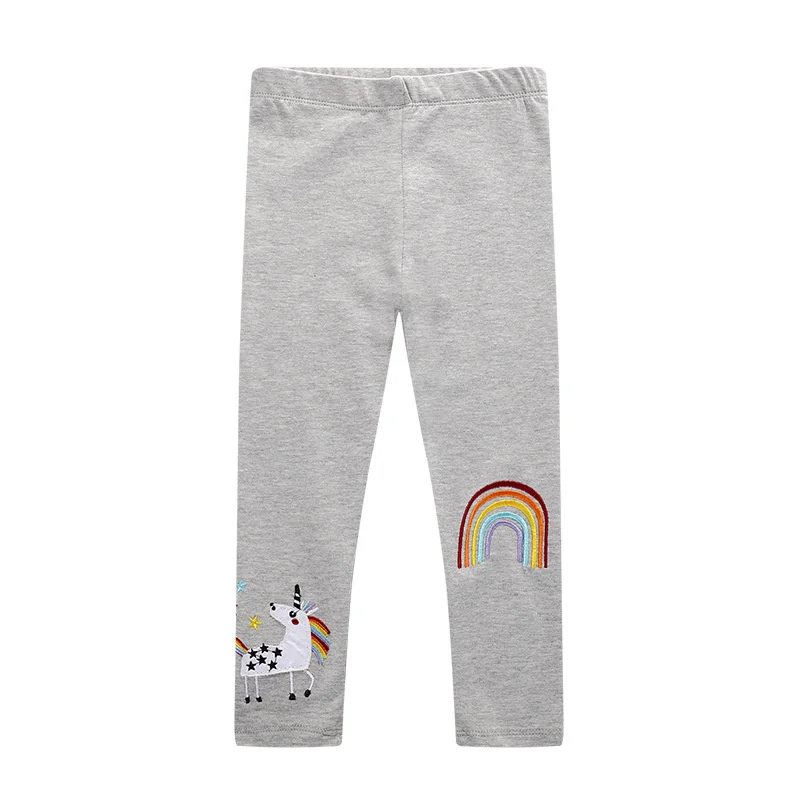 Jumping Meters New Girls Legging Pants with Unicorn Print Children\'s Cotton Clothes for Autumn Spring Kids Skinny Pants