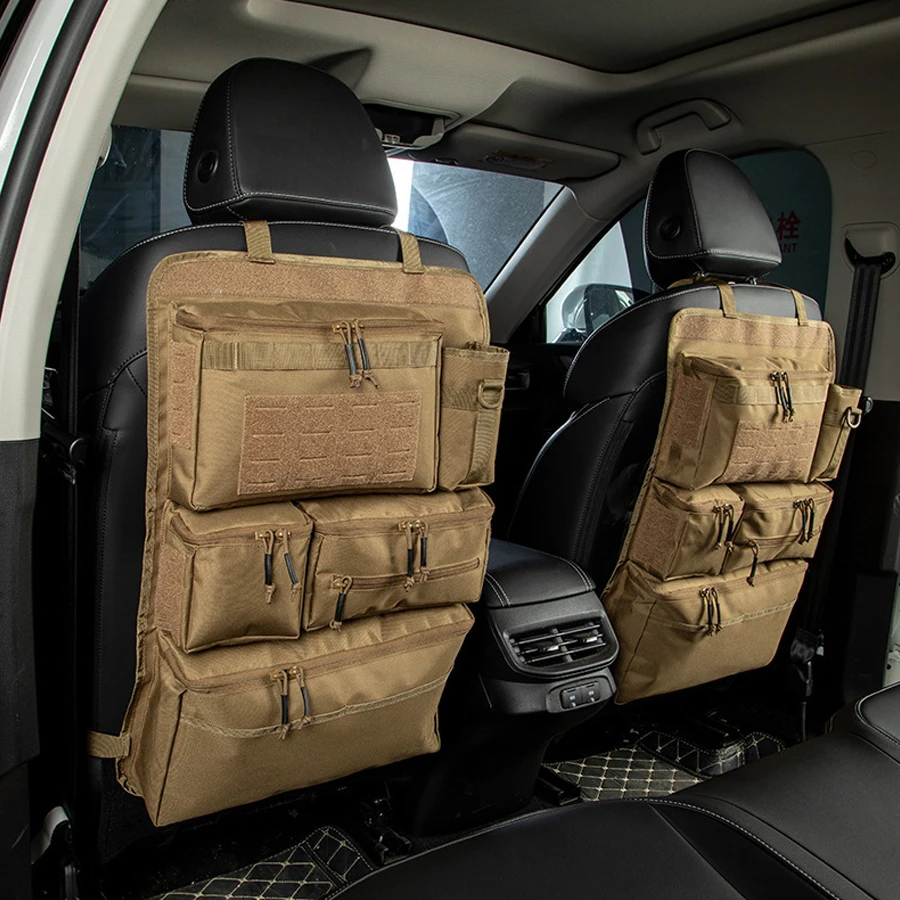Sac de rangement portable multifonctionnel de haute qualité 62*42CM 600D pour siège arrière de voiture, avec plusieurs poches, organisateur suspendu