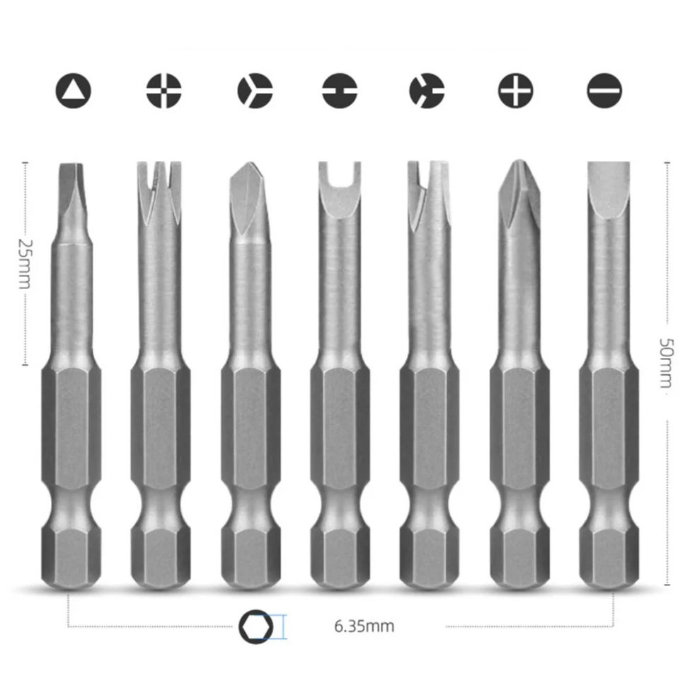 

U-образная Y-образная треугольная внутренняя крестовая отвертка с тремя точками, держатель инструмента, магнитный набор отверток специальной формы 50 мм