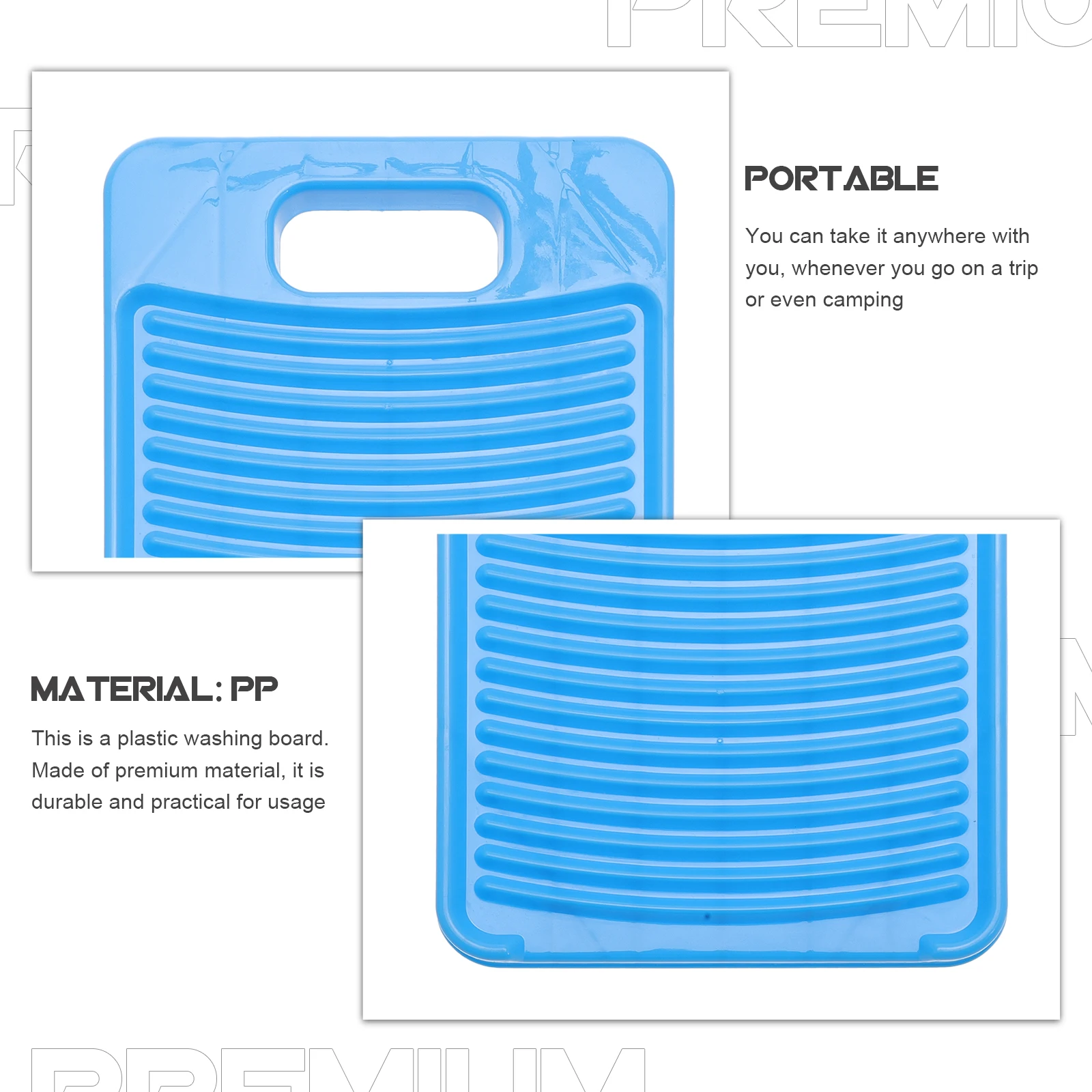 

Non-Slip Plastic Washing Washboard Home Laundry Scrubbing Board Durable Water-Saving Portable Kids Clothes Underwear Travel